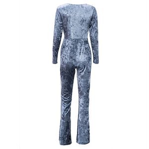 V Sexy Fashion Conjoined Pants #V Neck #Long Sleeve SA-BLL55386-2 Women's Clothes and Jumpsuits & Rompers by Sexy Affordable Clothing