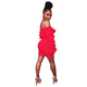 Red Ruffle Sleeve Slash Neck Bodycon Dress #Red #Ruffle SA-BLL27799 Fashion Dresses and Mini Dresses by Sexy Affordable Clothing