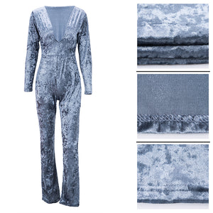 V Sexy Fashion Conjoined Pants #V Neck #Long Sleeve SA-BLL55386-2 Women's Clothes and Jumpsuits & Rompers by Sexy Affordable Clothing
