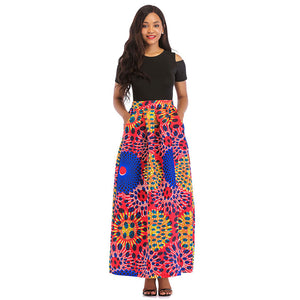 African Print Short Sleeve Blouse and Long Skirt #Short Sleeve #Two Piece #Print #Dashiki #African SA-BLL2432-8 Sexy Clubwear and Skirt Sets by Sexy Affordable Clothing