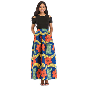 African Print Short Sleeve Blouse and Long Skirt #Short Sleeve #Two Piece #Print #Dashiki #African SA-BLL2432-4 Sexy Clubwear and Skirt Sets by Sexy Affordable Clothing