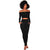 Black Ribbed Knit Off Shoulder Two Piece Set #Long Sleeve #Two Pieces SA-BLL2183-1 Sexy Clubwear and Pant Sets by Sexy Affordable Clothing