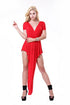 V-neck Red Maxi Dress