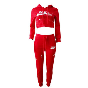 Classic Letters Printing Self-Cultivation Tracksuits #Two Piece SA-BLL27683-3 Sexy Clubwear and Pant Sets by Sexy Affordable Clothing