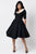 Unique Vintage 1950s Black & White Sleeved Eva Marie Swing DressSA-BLL36125-1 Fashion Dresses and Skater & Vintage Dresses by Sexy Affordable Clothing