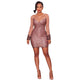 Celeste Bronze Sequins Nude Mesh Dress #Mini Dress #Bandage Dress #Bronze SA-BLL2090 Fashion Dresses and Bodycon Dresses by Sexy Affordable Clothing