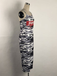 Camo Gree Straps Long Dresses #Camo #Straps SA-BLL51462 Fashion Dresses and Maxi Dresses by Sexy Affordable Clothing