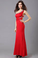 New Fashion Red Long One Shoulder High Waist Sexy Evening Dress  SA-BLL5082-2 Fashion Dresses and Evening Dress by Sexy Affordable Clothing