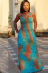 Sleeveless Cotton Print Maxi Dress