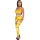 Printing Slim Casual Two-piece Set #Two Pieces #Zipper #Print SA-BLL282572-1 Sexy Clubwear and Pant Sets by Sexy Affordable Clothing