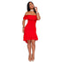Chandra Red Ruffle Dress #Bodycon Dress #Red #Ruffle Dress