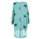 Quirky Batwing Long Sleeve Star Print Tunic Jumper Dress #Green SA-BLL28238-4 Sexy Clubwear and Club Dresses by Sexy Affordable Clothing