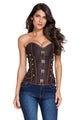 14 Steel Bones Brown Steampunk Corset with Thong