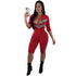 Tiffany Checkered Capri Jumper #Red #V Neck #Racing #Sport