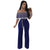 Cayenne Navy-Blue White Stripes Ruffle Top Strapless Jumpsuit #Jumpsuit # SA-BLL55359-4 Women's Clothes and Jumpsuits & Rompers by Sexy Affordable Clothing