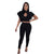 Kristine Ruffle Sleeve Pant Set #Black #Two Piece SA-BLL28164-1 Sexy Clubwear and Pant Sets by Sexy Affordable Clothing