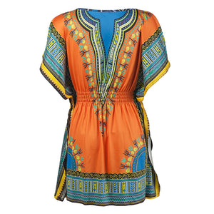 African Print Orange Dashiki Women Dress #Printed #Dashiki #African SA-BLL282745-4 Fashion Dresses and Mini Dresses by Sexy Affordable Clothing