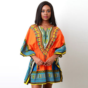African Print Orange Dashiki Women Dress #Printed #Dashiki #African SA-BLL282745-4 Fashion Dresses and Mini Dresses by Sexy Affordable Clothing