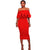 Zhara Red Off-The-Shoulder Double Ruffle Dress #Midi Dress #Red SA-BLL36082-1 Fashion Dresses and Midi Dress by Sexy Affordable Clothing