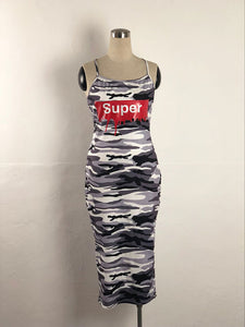 Camo Gree Straps Long Dresses #Camo #Straps SA-BLL51462 Fashion Dresses and Maxi Dresses by Sexy Affordable Clothing