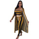 Casual Striped Yellow Qmilch Pants Set w/Jacket #Strapless #Printed #Striped #Three Pieces SA-BLL2698 Sexy Clubwear and Pant Sets by Sexy Affordable Clothing