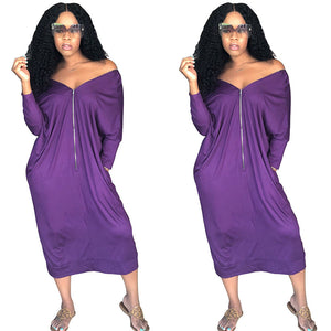 The Purple Zipper Dress #Purple #Zipper SA-BLL51309-1 Fashion Dresses and Maxi Dresses by Sexy Affordable Clothing