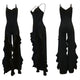 Sexy Split Elizabeth Straps Jumpsuit With Ruffled #Straps #Ruffled SA-BLL55558 Women's Clothes and Jumpsuits & Rompers by Sexy Affordable Clothing