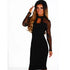 Love Spell Black Sequin Long Sleeve Bodycon Midi Dress #Midi Dress #Black