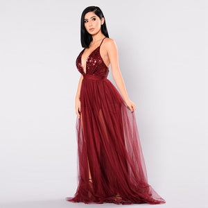 Razzle Baby Sequin Dress - Red #Maxi Dress #Evening Dress #Red SA-BLL51228 Fashion Dresses and Evening Dress by Sexy Affordable Clothing