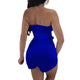 Sexy Strapless Sweetheart Plain Rompers With Belt #Blue #V-Neck #Strapless SA-BLL55511-4 Women's Clothes and Jumpsuits & Rompers by Sexy Affordable Clothing