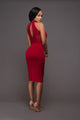 Chiarina Red Gold Stud Midi Dress  SA-BLL36121-2 Fashion Dresses and Midi Dress by Sexy Affordable Clothing