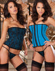 Fully Reversible lace overlay and satin corset  SA-BLL4184 Sexy Lingerie and Corsets and Garters by Sexy Affordable Clothing