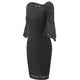 Hollow Out Plain Lace Bell Sleeve Bodycon Dress #Bodycon Dress #Black #Lace Dress SA-BLL2037-2 Fashion Dresses and Bodycon Dresses by Sexy Affordable Clothing