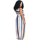 Fashion Round Neck Striped Floor Length Dress #Sleeveless #Striped #Round Neck SA-BLL51437-3 Fashion Dresses and Maxi Dresses by Sexy Affordable Clothing