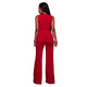 Sabella Red Plunging V-Neck Jumpsuit #Red SA-BLL55335-3 Women's Clothes and Jumpsuits & Rompers by Sexy Affordable Clothing