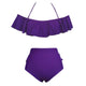 New Purple Off Shoulder Flounce Bikinis #Purple SA-BLL32612-1 Sexy Swimwear and Bikini Swimwear by Sexy Affordable Clothing