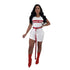 Good Vibes Belted Mini Dress Without Belt #White #Good Vibes