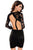 Fashionable Black Long Lace Sleeves Dress