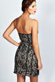 Graceful Women Bandeau Lace Bodycon Dress