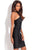 Black Front Keyhole Crossover Neck Bodycon Dress