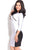 Stylish Figure-flattering Accent Cut out White Bodycon Dress