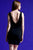 Black Studded Bandage Dress with Mesh Insert
