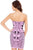 Violet Geometric Pattern Bodycon Bandage Dress