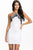 White Lace Trim Bodycon Dress