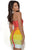 Rainbow Gradient Strapless Bandage Dress