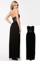 Black Bustier Party Cocktail Evening Maxi Gown
