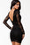 Black Lace&Mesh Patchwork Sexy Bodycon Dress