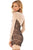 Eyelash Lace Applique Nude Illusion Dress