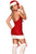 Festive Lace up Mrs Claus Dress Christmas Costume