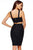 Black Cut-out Bandage Skirt Set